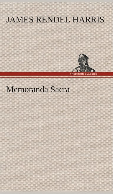 bokomslag Memoranda Sacra