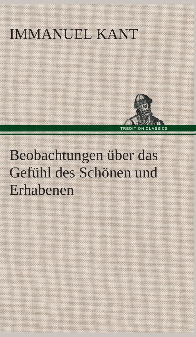 Beobachtungen über das Gefühl des Schönen und Erhabenen