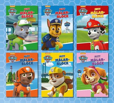 Mitt målarblock Paw Patrol : 6 målarblock i ett, Häftad