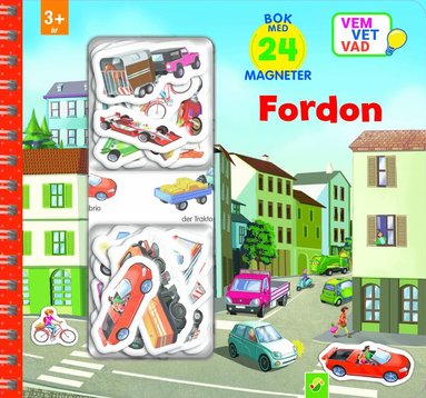 Laura Teller - Fordon : bok med 24 magneter, Häftad