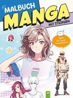 bokomslag Extra dickes Manga-Malbuch mit Stickern zum Kreativsein und Entspannen für alle Manga-Fans!