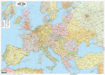Europa politisch 1 : 3 500 000. Poster-Karte mit Metallbestäbung 1