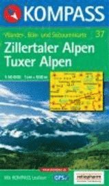 bokomslag 37: Zillertaler Alpen - Tuxer Voralpen 1:50, 000