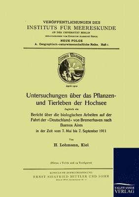 bokomslag Untersuchungen ber das Pflanzen- und Tierleben der Hochsee