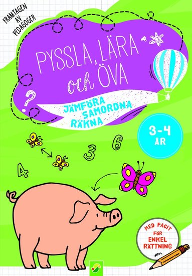 bokomslag Pyssla, lära och öva 3 - 4 år Jämföra Samordna Räkna