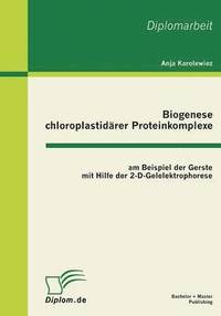 bokomslag Biogenese chloroplastidrer Proteinkomplexe am Beispiel der Gerste mit Hilfe der 2-D-Gelelektrophorese