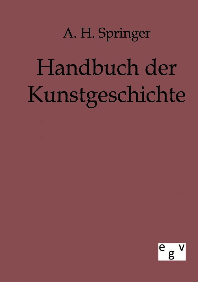 Handbuch der Kunstgeschichte 1