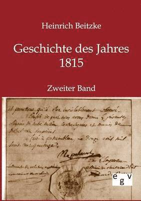 Geschichte des Jahres 1815 1