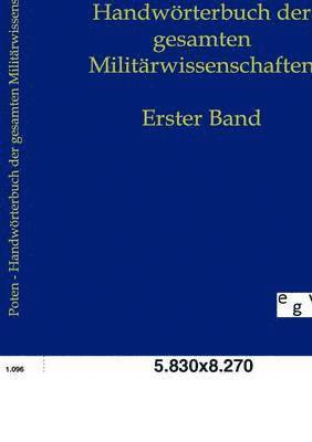 bokomslag Handwörterbuch der gesamten Militärwissenschaften