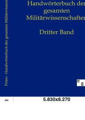 Handwörterbuch der Gesamten Militärwissenschaften