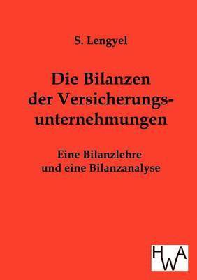 bokomslag Bilanzen Der Versicherungsunternehmungen