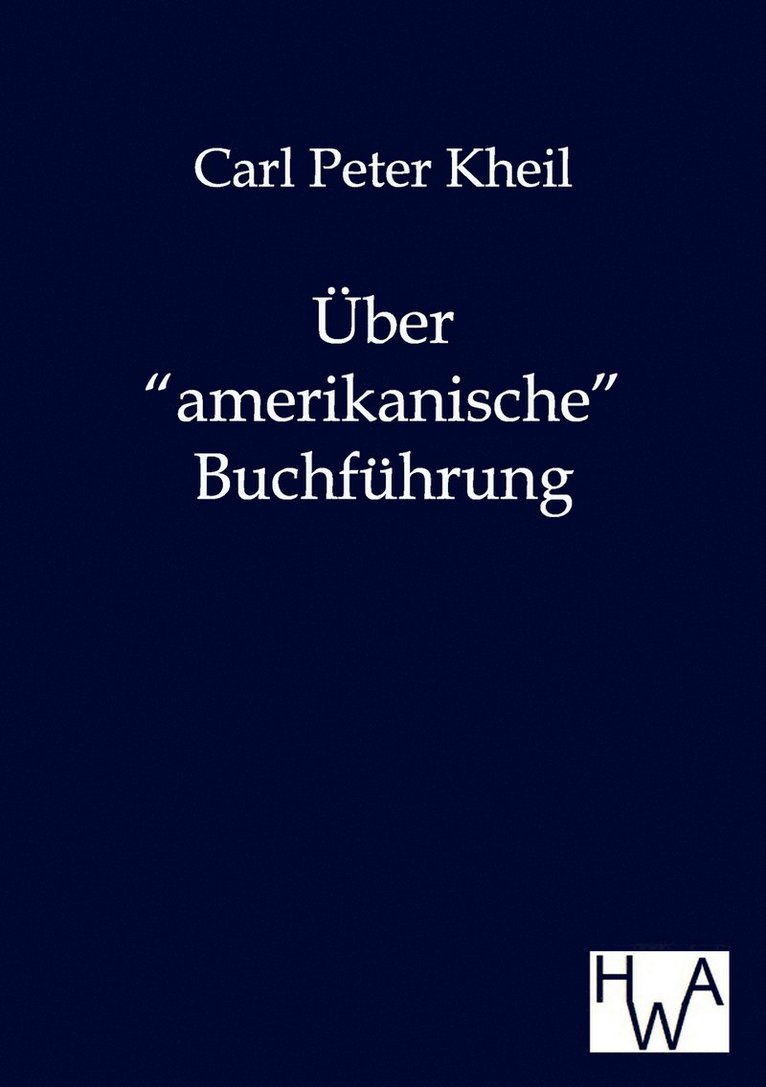 UEber amerikanische Buchfuhrung 1