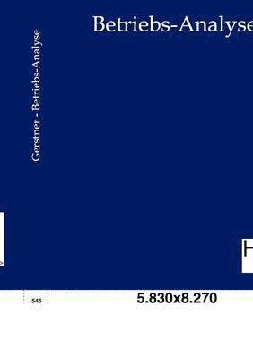 bokomslag Betriebs-Analyse