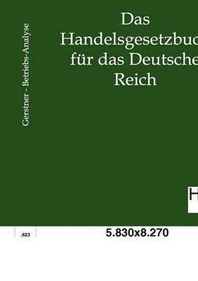 bokomslag neue Handelsgesetzbuch für das Deutsche Reich