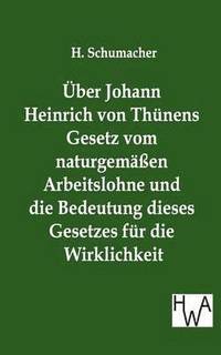 bokomslag UEber Johann Heinrich von Thunens Gesetz vom naturgemassen Arbeitslohne und die Bedeutung dieses Gesetzes fur die Wirklichkeit