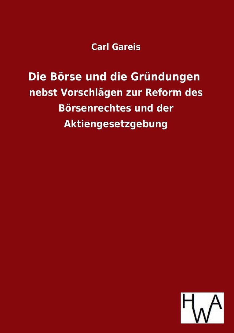 Börse und die Gründungen