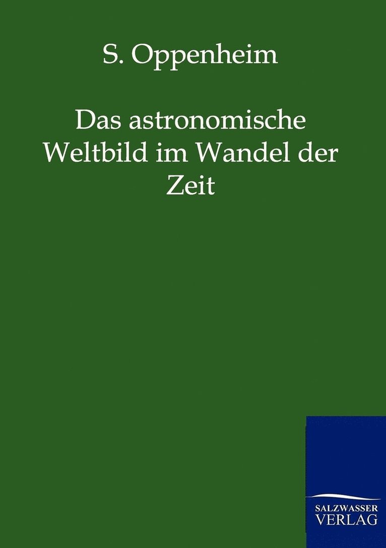 Das Astronomische Weltbild Im Wandel Der Zeit 1