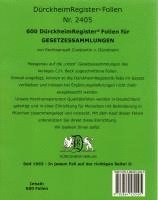 bokomslag 600 DürckheimRegister¿-FOLIEN für STEUERGESETZE u.a; zum Einheften und Unterteilen der Gesetzessammlungen