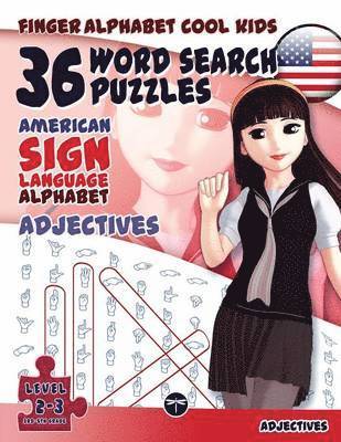 bokomslag 36 Word Search Puzzles - American Sign Language Alphabet - Adjectives