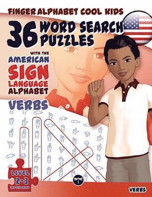 bokomslag 36 Word Search Puzzles  - American Sign Language Alphabet - Verbs