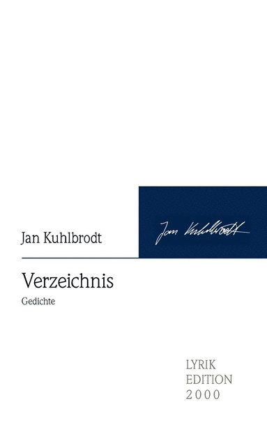 Jan Kuhlbrodt - Verzeichnis, Häftad