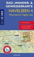 Rad-, Wander- und Gewässerkarte Havelseen 4: Wannsee bis Tegeler See 1