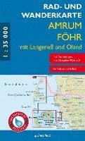 bokomslag Rad- und Wanderkarte Amrum, Föhr mit Langeneß und Oland 1:30 000
