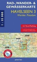 bokomslag Rad-, Wander- und Gewässerkarte Havelseen 3 Werder/Potsdam 1:35 000