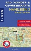 bokomslag Rad-, Wander- und Gewässerkarte Havelseen 3 Werder/Potsdam 1:35 000