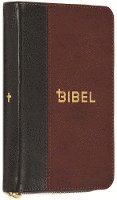 bokomslag Die Bibel - Schlachter 2000 - Miniaturausgabe (PU-Einband, grau/braun, Goldschnitt, Reißverschluss)