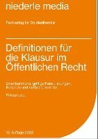 bokomslag Definitionen für die Klausur im Öffentlichen Recht