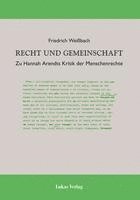 bokomslag Recht und Gemeinschaft