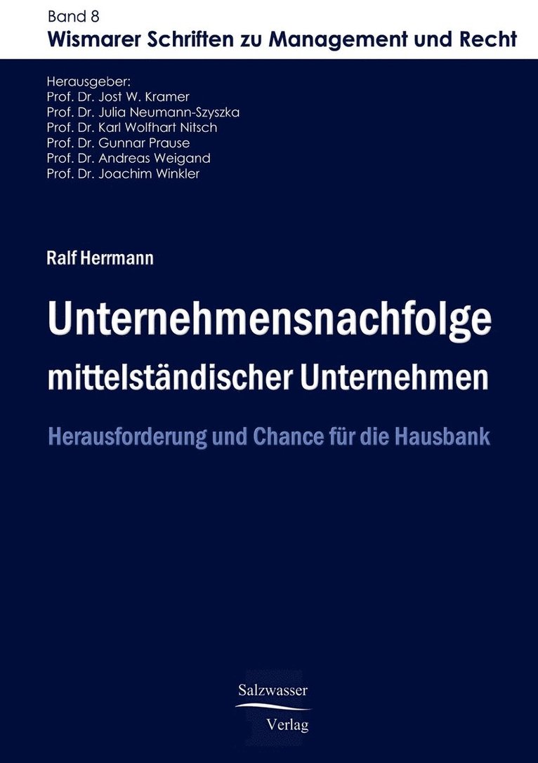 Unternehmensnachfolge mittelstandischer Unternehmen 1