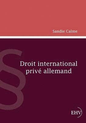 bokomslag Droit International Prive Allemand