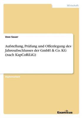bokomslag Aufstellung, Prfung und Offenlegung des Jahresabschlusses der GmbH & Co. KG (nach KapCoRiLiG)