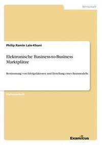 bokomslag Elektronische Business-to-Business Marktplatze