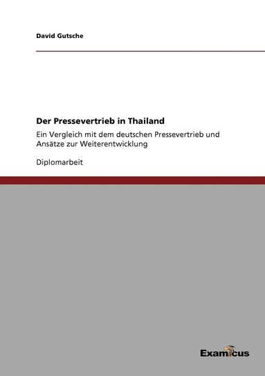 bokomslag Der Pressevertrieb in Thailand