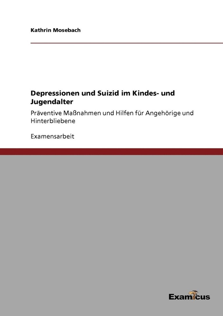 Depressionen und Suizid im Kindes- und Jugendalter 1