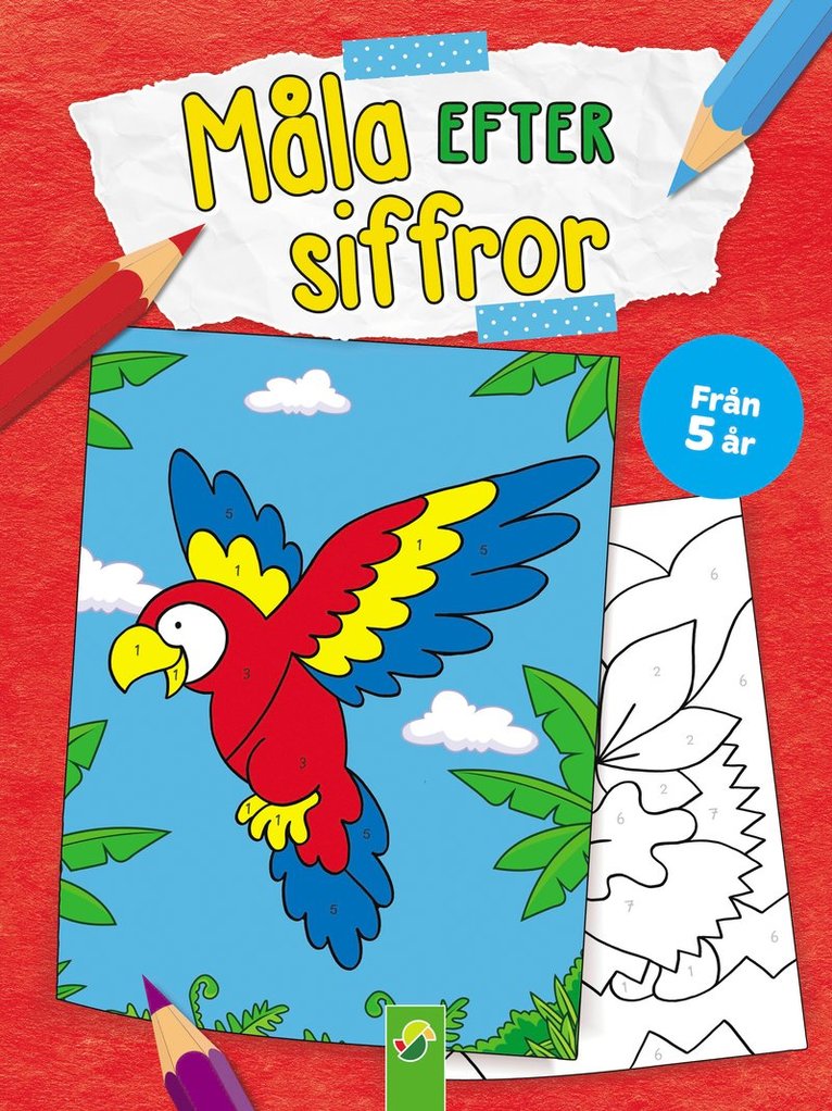 Måla efter siffror : 128 bilder att färglägga, Häftad