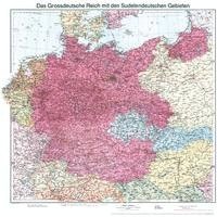 bokomslag Historische Karte: Deutschland - Das Großdeutsche Reich mit dem Sudetendeutschen Gebieten, 1938 (plano)