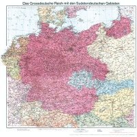 bokomslag Historische Karte: Deutschland - Das Großdeutsche Reich mit dem Sudetendeutschen Gebieten, 1938 (plano)