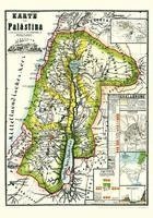 Historische Karte von PALÄSTINA  1869 (Plano) 1