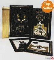 bokomslag Golden Black Cat Tarot - Hochwertige Stülpdeckelschachtel mit Goldfolie