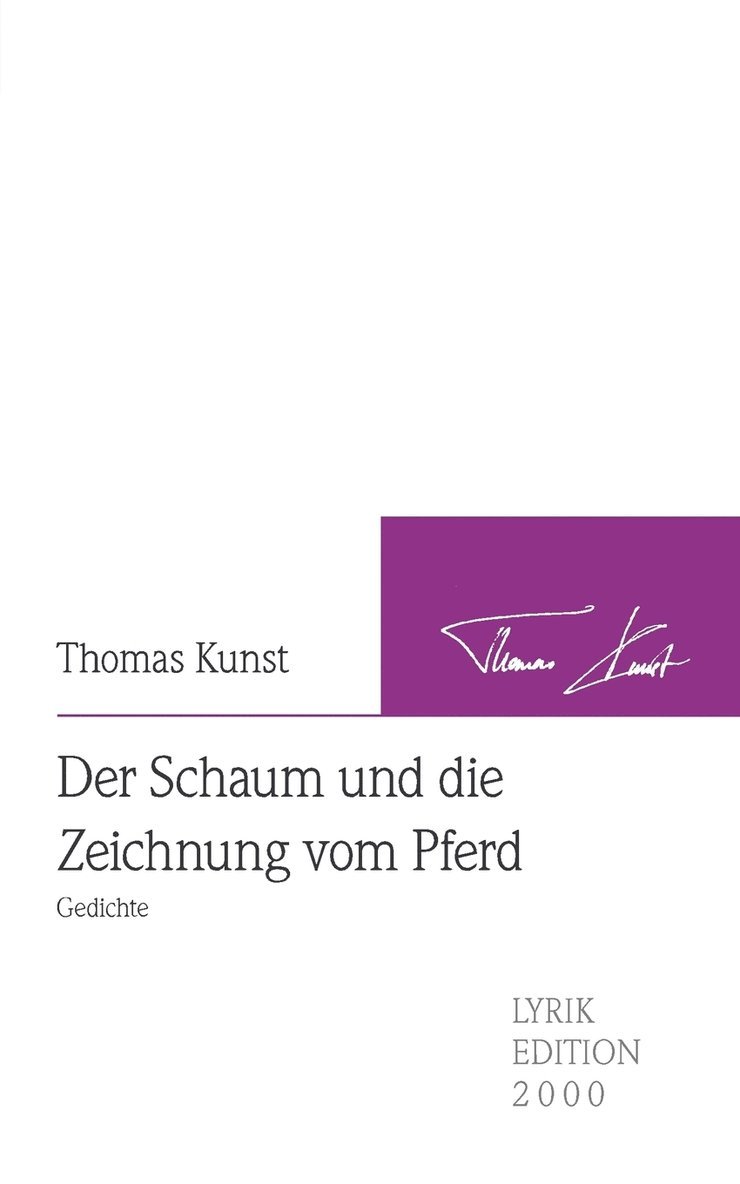 Thomas Kunst - Schaum und die Zeichnung vom Pferd, Häftad