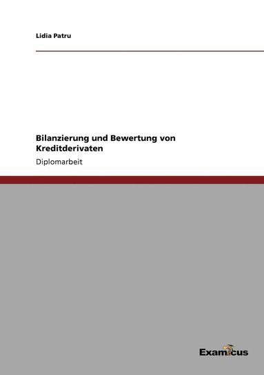 bokomslag Bilanzierung und Bewertung von Kreditderivaten