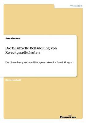 bokomslag bilanzielle Behandlung von Zweckgesellschaften