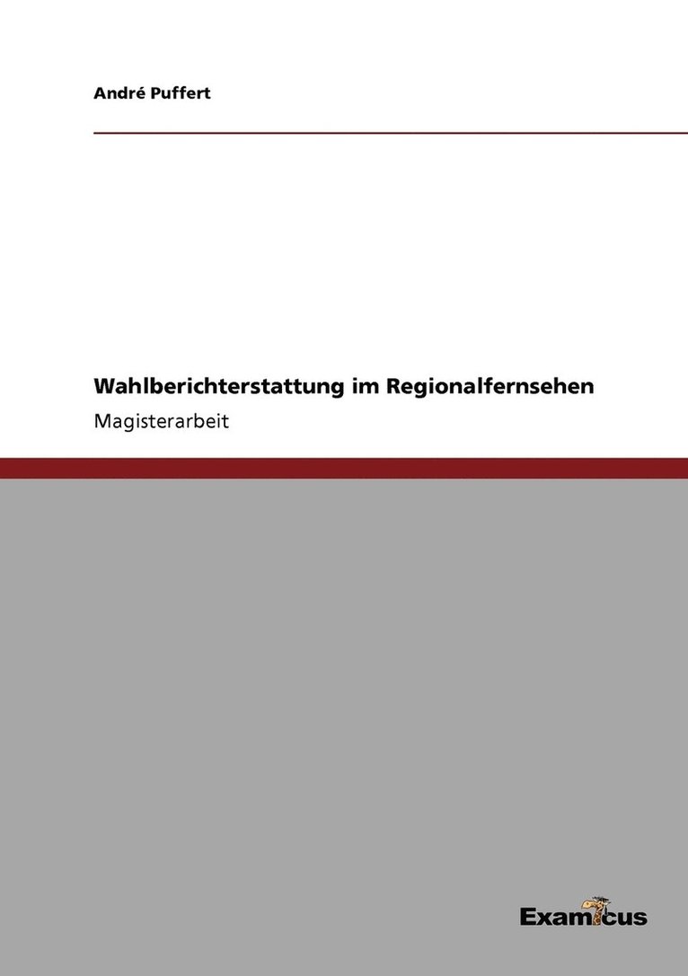 Wahlberichterstattung im Regionalfernsehen 1