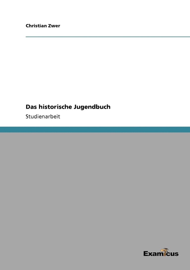 Das historische Jugendbuch 1