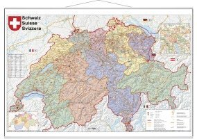 bokomslag Schweiz Postleitzahlen 1 : 400 000. Wandkarte laminiert mit Metallbeleitung