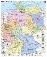 bokomslag Deutschland politisch mit Wappen 1 : 700.000